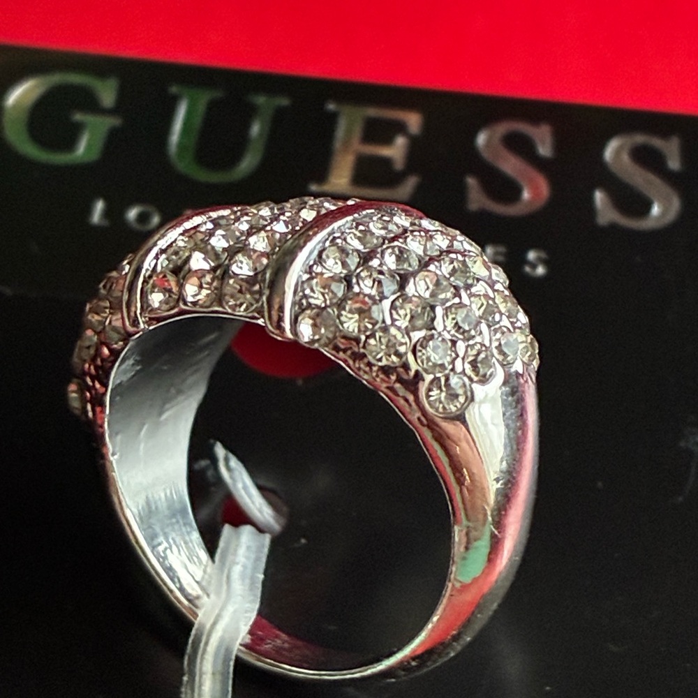 Guess Silver and Crystal Embellished Ring - Picture 5 of 8